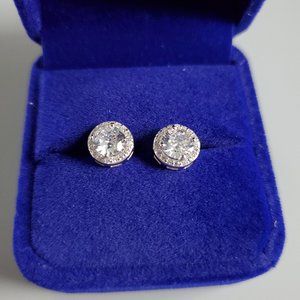 Swarovski Halo Studs - Sterling